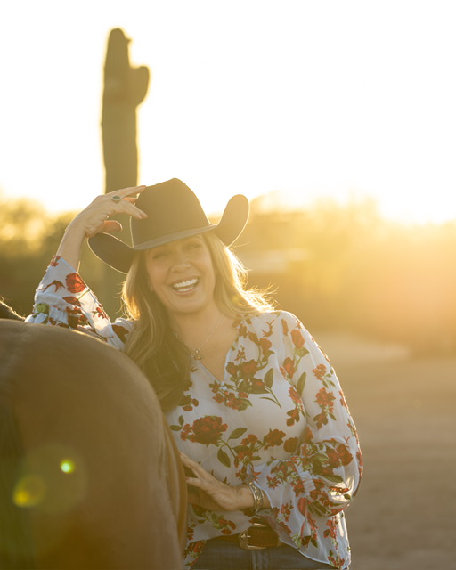 Lara DeVito with her horse